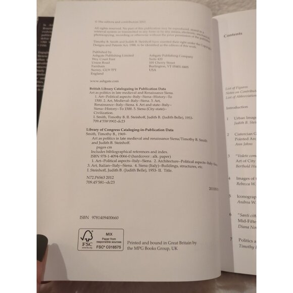 Art as Politics in Late Medieval and Renaissance Siena Timothy Smith HC DJ 2012 - Picture 3 of 8
